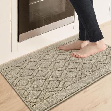 Imagem de COSY HOMEER - Tapetes e tapetes de cozinha 50,8 cm x 76,2 cm tapetes de cozinha antiderrapantes para piso absorvente tapete de cozinha lavável tapete de cozinha para tapete de pia, tapete de entrada