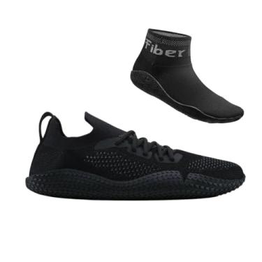 Imagem de Combo Tênis Barefoot Ultra Fiber + Sapatilha Training All Black (Preto, BR, Adulto, Numérico, 38)