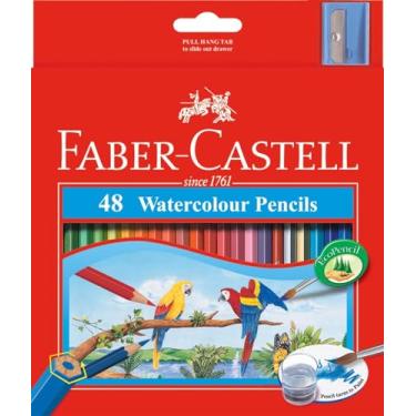 Imagem de Faber-Castell Lápis de aquarela, pacote sortido de 48 pincéis e apontadores, (16-114468)