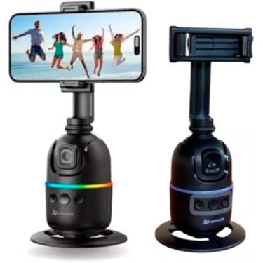 Imagem de Tripé Inteligente 360° com Rastreamento Facial – Gire Automaticamente e Grave Sem Usar as Mãos Reconhecimento Facial