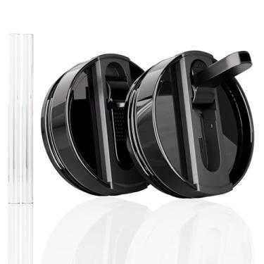 Imagem de CeleVista Pacote com 2 tampas de substituição para Stanley Quencher H2.0 e ProTour, tampa de copo de canudo flip para copo Stanley, à prova de vazamento, sem derramamento e tampa reutilizável fácil de