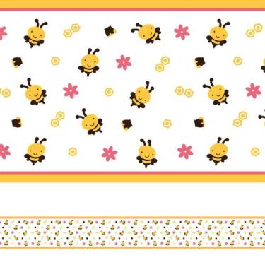 Imagem de Faixa Decorativa para Quarto de Bebê Abelhas 5mx10cm - Quartinhos