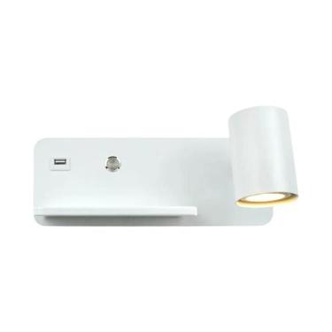 Imagem de Lâmpada De Parede LED Interna Com Carregamento Sem Fio USB 5W GU10 Lâm