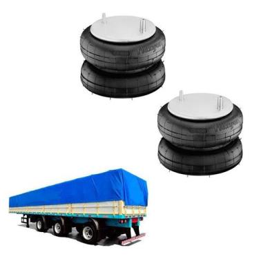 Imagem de Kit Bolsa Ar Suspensao Eixo Guerra Hbz 2 Gomos - Suspentech