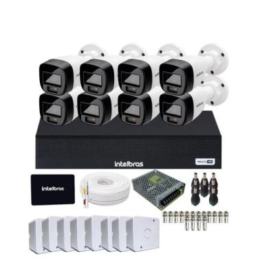 Imagem de Kit 8 Câmeras Intelbras Vhd 1220b Full Color DVR Mhdx 1108-c Com SSD 5