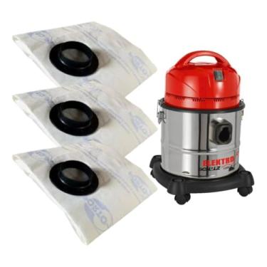 Imagem de Saco para Aspirador de Pó Schulz 1200 Elektro, Kit com 3 Unidades, Compatível com Água e Pó
