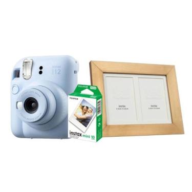 Imagem de Kit Instax Mini 12 Azul + 10 FT + 5 Porta Retrato Dourado