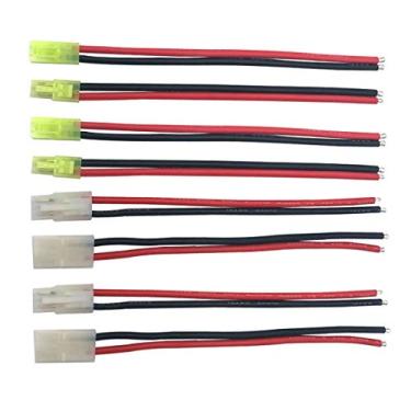 Imagem de 4Pairs Tamiya Mini Tamiya Plug Male Female Connector Adapter Cable 14awg 15cm for RC Car Lipo Battery Airsoft Guns Charger