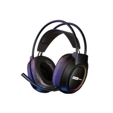 Imagem de Fone de Ouvido Lenovo RGB Headset para Jogos com Microfone e Cancelame