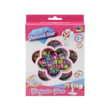 Imagem de Conjunto miçangas bolinha 88 peças colorido plástico bbr