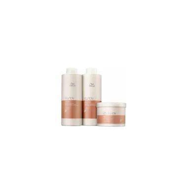 Imagem de Kit Wella Fusion Shampoo 1l+ Condicionador 1l+ Máscara 500Ml