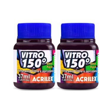 Imagem de Kit Com 2 Tintas Acrilex para Vidro 37ml - Vitro 150 Escolha Sua Cor à Base de Água, Cerâmica e Porcelana Durabilidade e Acabamento Impecável em Projetos de Pintura em Vidro, Porcelana, Cerâmica e Faiança. (Magenta 549)