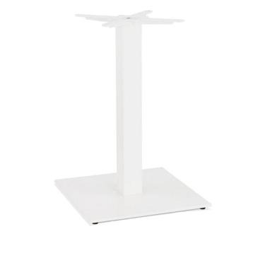 Imagem de Base de Mesa de Jantar Quadrada Estocolmo Alpha Fratini 72 cm (altura) Aço Branco com B...