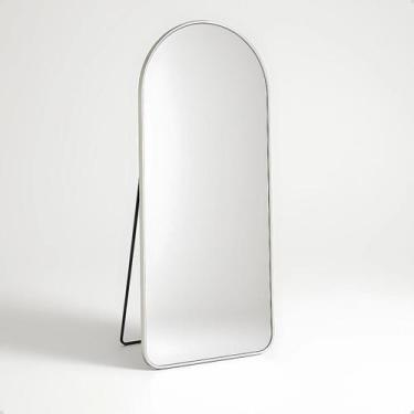 Imagem de Espelho Oval Grande com Base Reta 170x70 Suporte de Chão Corpo Inteiro