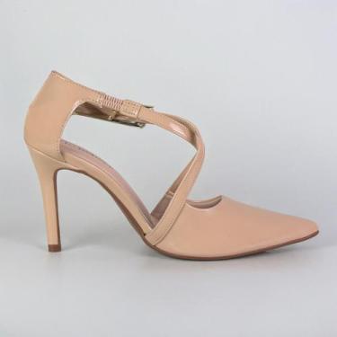 Imagem de Scarpin Salto Alto Fino Bebecê T9430252 Preto - BEBECE, Nude, Verniz, 