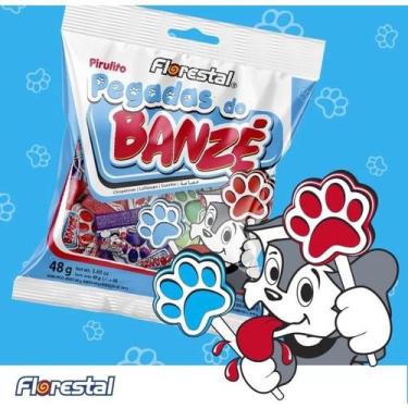 Imagem de Pirulito Pegadas do Banzé 400g 50 Unidades  Florestal