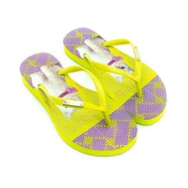 Imagem de Chinelo Feminino Rafitthy 110.22100 Neon Tricot - Amarelo-Feminino