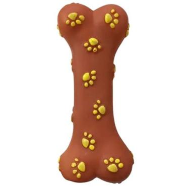 Imagem de Brinquedo para cachorro ossinho mordedor sonoro Chalesco - Osso Vinil 