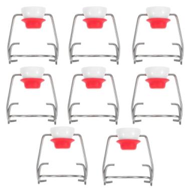 Imagem de Papakesue 8 peças de tampas de substituição de garrafa flip top com 8 juntas de silicone de vedação, tampas herméticas à prova de vazamento para garrafas de vidro de 18 mm, tampas giratórias para