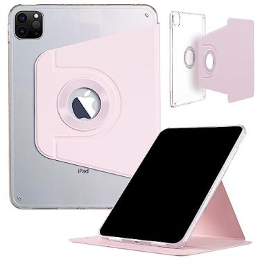 Imagem de Capa para iPad Pro-7 (11'') 2024, capa inteligente destacável magnética DMaos com rotação de 360°, suporte dobrável - rosa