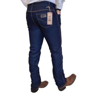 Imagem de Calça jeans masculina com lycra elastano - MVA Jeans, Azul, 52