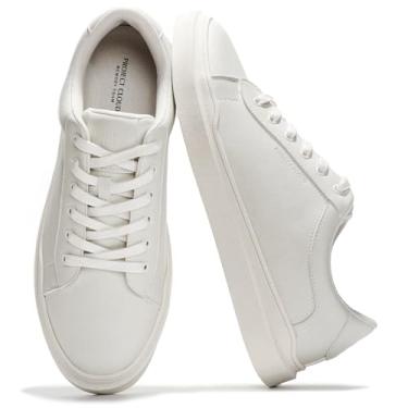 Imagem de Project Cloud Sapatos Casuais Masculinos – Tênis Masculinos Estilosos De Couro Vegano Com Palmilha De Espuma Viscoelástica – Sapatos Casuais Leves Com Cadarço Para Homens, Conforto E Estilo (Tilton