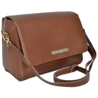 Imagem de Bolsa Baú Tampa Manuela Marques, Único, Mulher, Caramelo