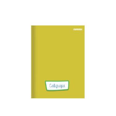 Imagem de Caderno Caligrafia Brochurão Capa Dura - 96 folhas -Amarelo - Romitec