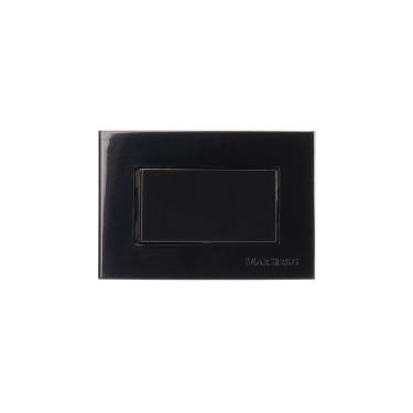 Imagem de Placa para Móveis 65x45 com Interruptor Intermediário MarGirius Sleek 10A Preto Ebony