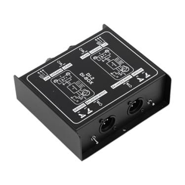 Imagem de MERIGLARE Caixa de áudio passiva Direct Box de alta impedância XLR de 6,35 mm com injeção de graves, unidade de estúdio Live Di para apresentações ao vivo, Dobro