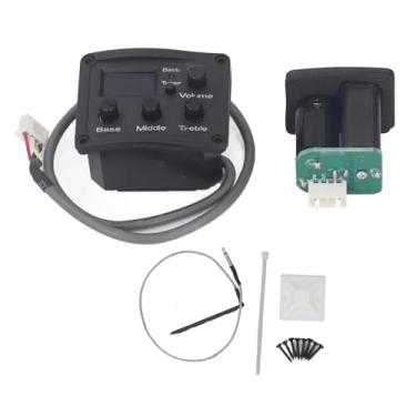 Imagem de Ukulele Pré -amplificador Equalizador de amplificador com tela LCD 3 Banda EQ ukelele Pickup Pré -amplificador para guitarra elétrica acústica Compacto compacto leve