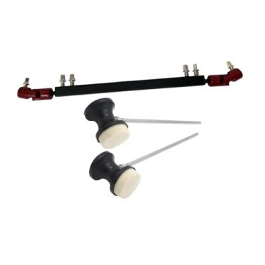 Imagem de YIJU Eixo de transmissão do pedal de bumbo duplo, biela do eixo de transmissão, acessório prático, haste de ligação de substituição fácil de instalar, Eixo Preto Vermelho