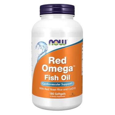 Imagem de NOW Foods - Red Omega Arroz vermelho com levedura CoQ10-180 Cápsulas gelatinosas