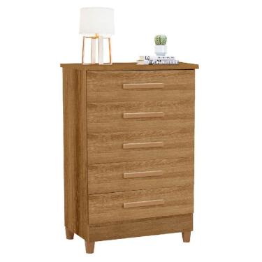 Imagem de Comoda 5 Gavetas Paola Cor Mel - Rud Rack