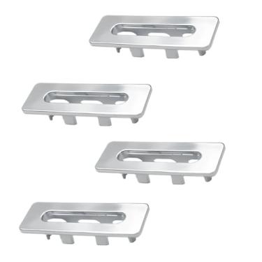 Imagem de Pacote com 4 tampas de transbordamento de pia de banheiro, tampa de enchimento de furo de tampa de transbordamento, tampas de pia de plástico para cozinha banheiro (retângulo)