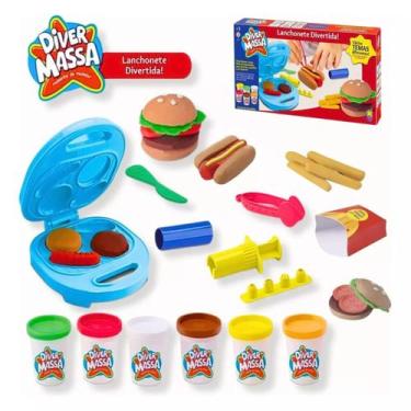 Imagem de Massa De Modelar Infantil Lanchonete Divertida Massinha - Diver Toys, 