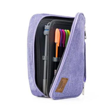 Imagem de Estojo Escolar Box Organizador Unissex Quadrado 100 Pens Top - TEX WEB