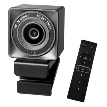 Imagem de Webcam VM50 4K para PC com sensor de 1/4.0 cm, enquadramento IA e foco automático, modo beleza, ultra baixo ruído, leve, controle de gestos zoom 4X, WDR, webcam para transmissão, reunião, jogos
