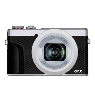 Imagem de G7XIII Adesivo de capa de câmera anti-arranhões para Canon G7X Mark III protetor de película de vinil decoração protetora (prata)
