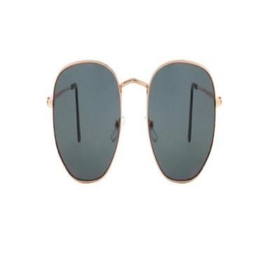 Imagem de Óculos De Sol Uva Hexagonal Dourado Com Preto - Palas Eyewear