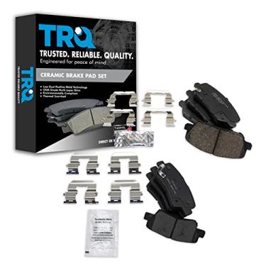 Imagem de TRQ Pastilhas de freio de cerâmica compatíveis com Hyundai Elantra GT 2016 2014-2018 Kia Forte