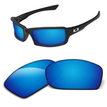 Imagem de Lentes de substituição de 1,6 mm compatíveis com óculos de sol Oakley Fives Squared(4+1)² OO9238, resistente a arranhões e impactos (espelhado azul gelo)