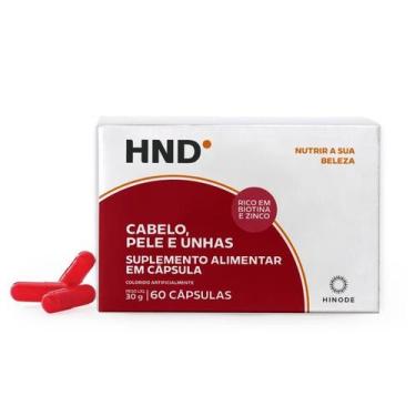Imagem de Suplemento Alimentar para Cabelo, Pele e Unhas HND 60 Cápsulas - Hinod