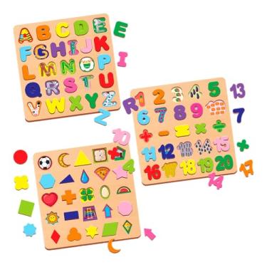 Imagem de GGB Plast 3 em 1 Formas Números e Alfabeto Encaixando e Aprendendo