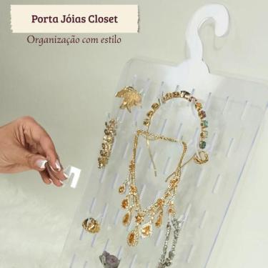 Imagem de Porta Joia Closet Acrílico Transp Biju Alta Qualidade Cabide - Lúdica 
