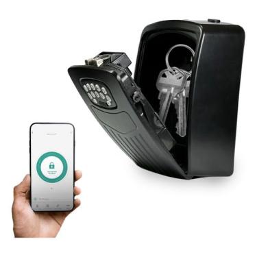 Imagem de Cofre Digital para Chaves, Bluetooth, Acesso Remoto via App, Aço Reforçado, Montagem em Parede ou Maçaneta – Ideal para Airbnb e Hotéis