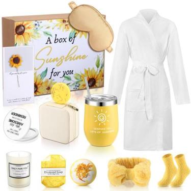 Imagem de Conjunto de cestas de spa Nuogo, 13 peças com roupão de banho, meias e