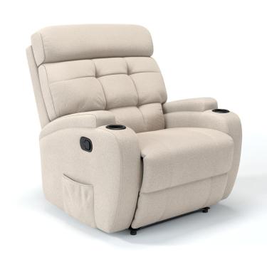 Imagem de Poltrona do Papai Reclinável Manual em Tecido Linho Damie