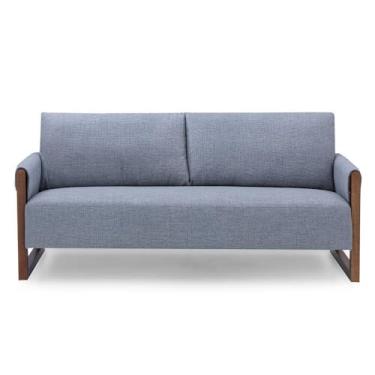 Imagem de Sofá 3 Lugares Herval Wood Cinza, 191 cm