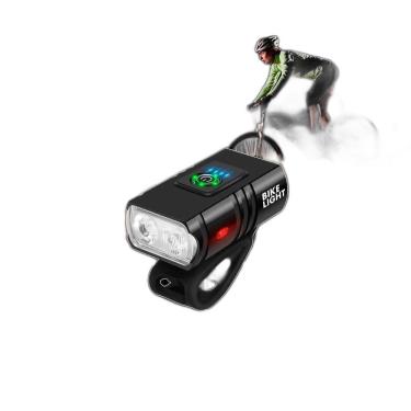 Imagem de Farol Bike 2 Leds Cree T6 Alumínio Power Bank 10000Mah Usb C